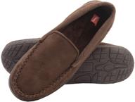 🏻 hanes boys moccasin slipper with memory foam, suitable for indoors and outdoors logo