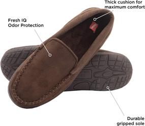 img 3 attached to 🏻 Hanes Boys Moccasin Slipper with Memory Foam, Suitable for Indoors and Outdoors