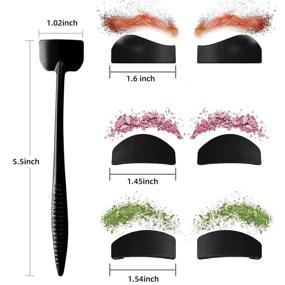 img 3 attached to Набор для создания складок Olrrael 6-в-1: быстрый и простой набор для создания складок для век с силиконовой печатью для создания складки и 10 многоразовых шаблонов для бровей для идеальной формы бровей.