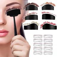 olrrael 6-in-1 crease line kit: quick and easy eyeshadow crease line kit for eyes with silicone eyeshadow cut crease stamp and 10 reusable eyebrow stencils for perfect eyebrows shape logo