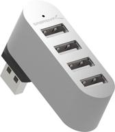 🔌 sabrent premium 4 port aluminum mini usb 2.0 hub [90°/180° rotating design] (hb-ummc) логотип