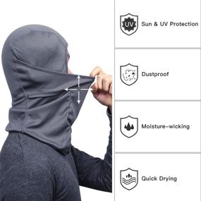 img 2 attached to 🏂 QINGLONGLIN 2 Pack Windproof Balaclava - Adjustable Face Head Warmer for Skiing, Cycling, Motorcycle & Outdoor Sports