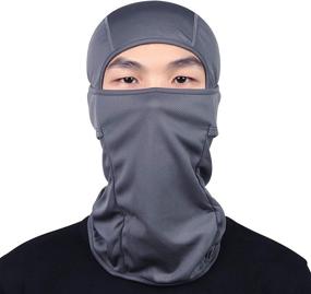 img 3 attached to 🏂 QINGLONGLIN 2 Pack Windproof Balaclava - Adjustable Face Head Warmer for Skiing, Cycling, Motorcycle & Outdoor Sports