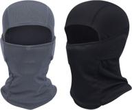 🏂 qinglonglin 2 pack windproof balaclava - adjustable face head warmer for skiing, cycling, motorcycle & outdoor sports logo