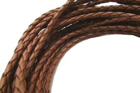 img 3 attached to Высококачественный 4.0 мм круглый складной шнур из искусственной кожи - 5 м (коричневый) для изготовления ювелирных изделий