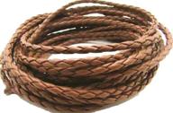 high-quality 4.0mm round folded pu leather cord - 5m (brown) for jewelry making logo