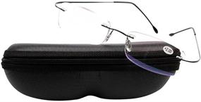 img 2 attached to High Quality Titanium Stainless Steel Rimless Reading Glasses by SOOLALA