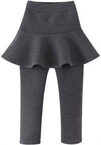 img 4 attached to 🔥 Stay Warm and Stylish with Birbyrrly Winter Leggings for Girls 9-10 Years - Toddler 150