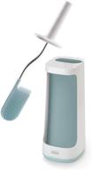 versatile joseph joseph flex toilet brush: holder & storage caddy included - blue logo