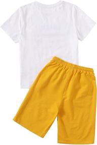 img 3 attached to Tropical Sleeve Shorts Boys' Clothing by Romwe