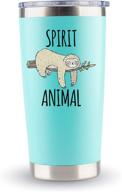 🦥 sloth lover's spirit animal travel coffee tumbler/mug 20oz - funny sloth gifts for women, men, home decor and more logo