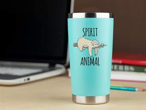 img 2 attached to 🦥 Sloth Lover's Spirit Animal Travel Coffee Tumbler/Mug 20oz - Funny Sloth Gifts for Women, Men, Home Decor and More