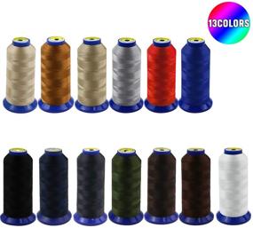 img 3 attached to All Purpose Polyester Thread: 210D/3 T70#69 Sewing Thread - 1500 Yard for Fabirc, Jeans and Wig, Drapery, Purses, Leather (White)