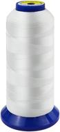 all purpose polyester thread: 210d/3 t70#69 sewing thread - 1500 yard for fabirc, jeans and wig, drapery, purses, leather (white) logo