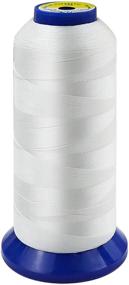 img 4 attached to All Purpose Polyester Thread: 210D/3 T70#69 Sewing Thread - 1500 Yard for Fabirc, Jeans and Wig, Drapery, Purses, Leather (White)