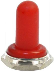img 1 attached to ESUPPORT Red 12Mm Rubber Rocker Toggle Switch Knob Hat Waterproof Boot Cover Cap Dustproof Oil Resistant Pack Of 5