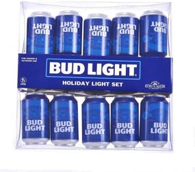 img 1 attached to 🍺 Brighten up your space with the Kurt Adler 10-Light Bud Light Beer Can Light Set!