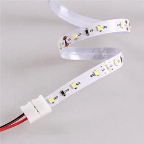 img 1 attached to FSJEE 2Pin 8MM LED Connector Kit - Includes 32.8ft Extension Cable, 8mm DC Adapter Cable, and Gapless Connectors for 3528/2835 LED Strip