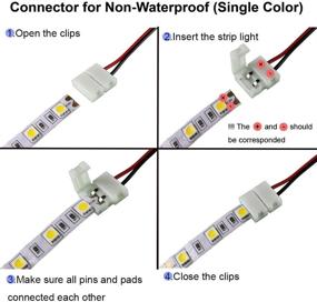 img 2 attached to FSJEE 2Pin 8MM LED Connector Kit - Includes 32.8ft Extension Cable, 8mm DC Adapter Cable, and Gapless Connectors for 3528/2835 LED Strip