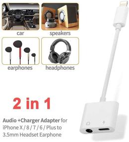 img 1 attached to Сертифицированный донгл-адаптер AKAVO Apple MFi Lightning для наушников 3,5 мм для iPhone 12 11 XS XR X 8 7 - адаптер для наушников и аудио + разветвитель для зарядного кабеля