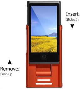 img 3 attached to 📱 Стильный и удобный чехол для iPod Nano 7: Tranesca Rubber Cover Shell case с клипом для пояса - кораллово-красный.