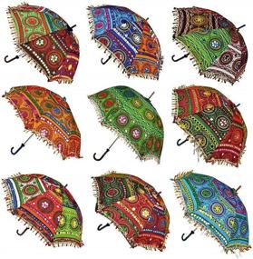 img 2 attached to Mycrafts Bohemian Handmade Embroidery Umbrellas