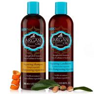 🧴 hask argan oil repairing shampoo and conditioner set - suitable for all hair types, color-safe, gluten-free, sulfate-free, paraben-free - includes 1 shampoo and 1 conditioner logo