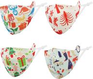 kids christmas face bandanas: washable, reusable, uv protection, multi pack for outdoor activities logo