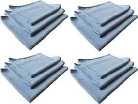 img 2 attached to 🪟 Real Clean 16x16 Blue Microfiber Window Glass Cleaning Towels (Pack of 12): Achieve Streak-Free Crystal Clear Windows!