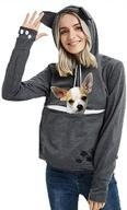 👚 stylish women's plus size pet carrier sweater hoodies - convenient carry with comfort & fashion logo