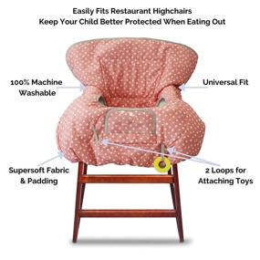 img 2 attached to 🛒 Suessie Pink Dots Shopping Cart & High Chair Cover: Protective and Stylish!