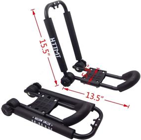 img 2 attached to HTTMT Kayak-Foldable-A - 1 Pair Foldable Kayak Carrier with J-Bar Roof Top Holder for Boat, Canoe, Snowboard