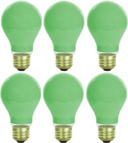 img 2 attached to Sunlite 40W Green Light Bulbs - A19 Incandescent, Medium Base (E26) - 6 Pack