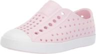 native shoes jefferson child - milk pink/shell 👟 white c6 m us: comfortable and stylish footwear for kids logo