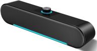 💻 lenrue computer speakers: usb powered mini soundbar for pc tablets desktop cellphone laptop logo