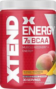 img 4 attached to 🥭 Порошок Xtend Energy BCAA Манго - Без сахара напиток для восстановления мышц перед тренировкой с аминокислотами и 125 мг кофеина - 7 г BCAA для мужчин и женщин - 30 порций (упаковка может отличаться) - SEO-оптимизировано