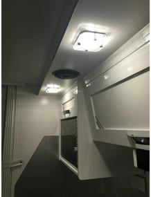 img 1 attached to 🚍 Усилите внутреннее пространство вашего автодома или лодки с помощью Dream Lighting 12V 3.5-дюймового светодиодного люксового кристального панельного света - светлый холодный, идеально подходит для кухни, кабины и многое другое!