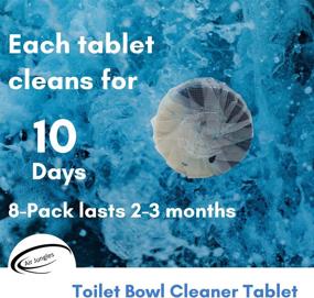 img 1 attached to Air Jungles Automatic Toilet Cleaner Tablets with Bleach (8 Packs): Extra Fresh, Septic Safe, Quick Bubbles, Long-lasting