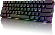 💥 enhanced performance: rk royal kludge rk61 2.4ghz wireless/bluetooth/wired 60% mechanical keyboard, 61 keys rgb hot swappable blue switch gaming keyboard with win/mac software logo