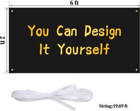 img 3 attached to Customizable Large Banners and Signs | Blank Parade Banner | Design Your Own Characters and Patterns | Indoor Outdoor Display | 2 x 6 Feet (Black)