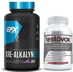 img 4 attached to 💪 Профессиональный комплект для наращивания мышц: Kre Alkalyn (240 капсул) и Testovox (60 капсул) - Стек пилюль с буферным моногидратом креатина для достижения максимальных результатов.