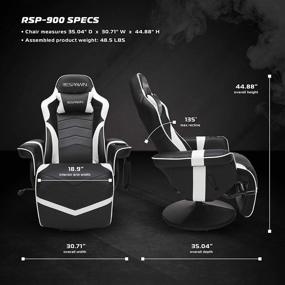 img 1 attached to Upgrade Your Gaming Experience with the RESPAWN RSP-900 Racing Style Reclining Gaming Chair - White