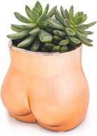 🌸 lady bottom body vase for plants and flowers - female form plant pot, indoor & outdoor, modern boho home decor accent - rose gold, bottom logo