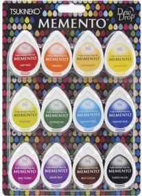 img 3 attached to Tsukineko MD-012-100 12-Piece Assortment Memento Dew Drops Fade-Resistant, 🎨 Gum Drops: Vibrant and Long-lasting Ink for Crafting and Scrapbooking