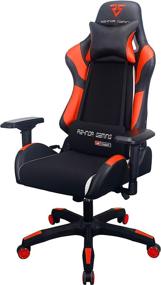 img 1 attached to 🕹️ Raynor Gaming Energy Pro Series Ergonomic Gaming Chair with Outlast Cooling Technology, High Back Racing Style, Adjustable Armrests, Mesh and PU Leather, Lumbar and Headrest Pillow, Red