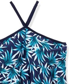 img 1 attached to Coastal Blue Asymmetrical Tankini Stained Women's Clothing