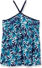 img 2 attached to Coastal Blue Asymmetrical Tankini Stained Women's Clothing