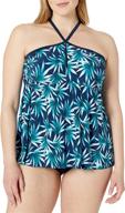 coastal blue asymmetrical tankini stained women's clothing logo