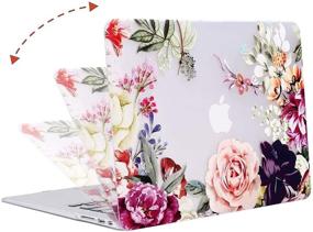 img 1 attached to 🌸 MOSISO MacBook Air 11 inch Case - Rose Leaves Hard Shell + Keyboard Cover + Screen Protector - Transparent (Models: A1370 & A1465)