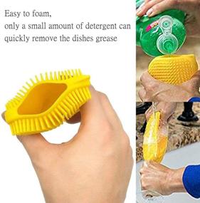 img 1 attached to 🧽 2PCS Silicone Sponge 3-in-1 Household Dish Scrubber, Multi-Purpose Dish Brush